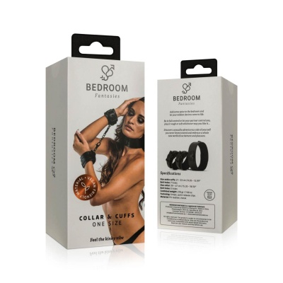 Bedroom Fantasies - Collar & WristCuffs Black - 1