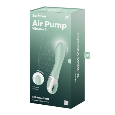 Air Pump Vibrator 3 mint - nadmuchiwany wibrator punktu G: pneumatyczna regulacja średnicy do +15 mm, długość całkowita 20,5 cm, - 1