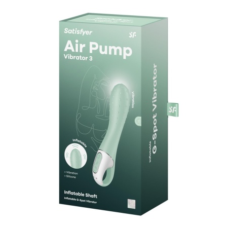 Air Pump Vibrator 3 mint - nadmuchiwany wibrator punktu G: pneumatyczna regulacja średnicy do +15 mm, długość całkowita 20,5 cm, - 1