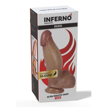 Realistyczne dildo Inferno 18 cm z przyssawką - 2