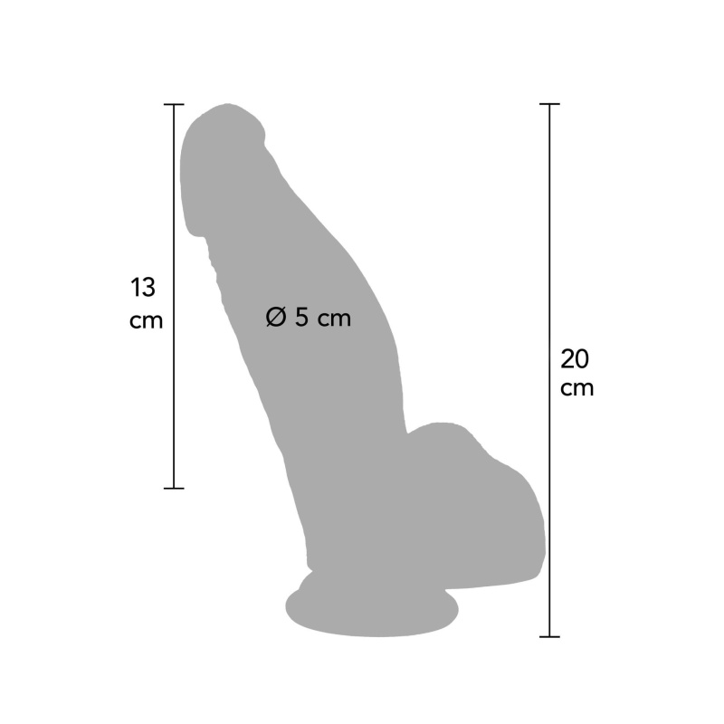 Realistyczne dildo Inferno 18 cm z przyssawką - 8
