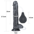 Dildo z Wytryskiem Squirt Extreme 11 cali (27,9 cm) – Czarny, PVC - 2