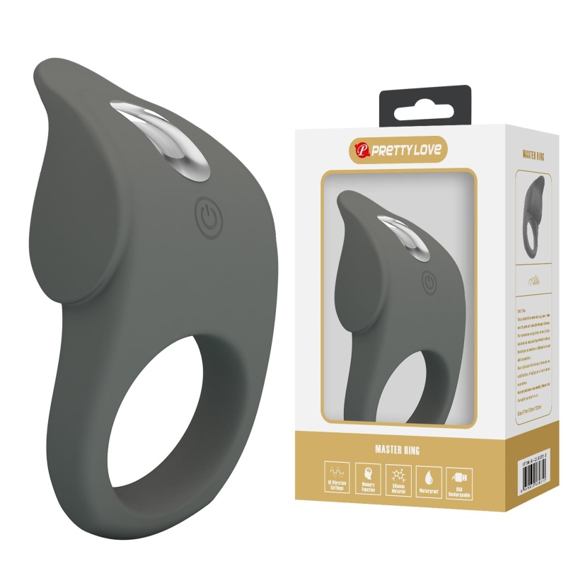 Pierścień erekcyjny Master Ring z 10 funkcjami wibracji, średnica wewnętrzna 3,5 cm (do 5 cm) - 9