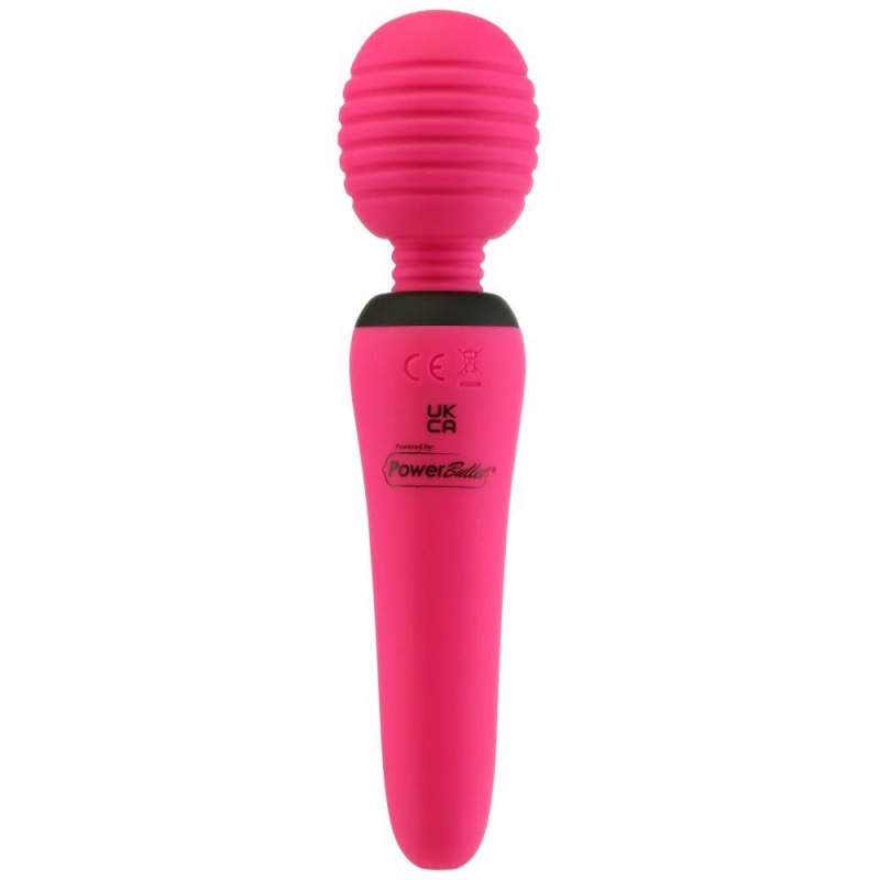 Groove Mini Wand Fuchsia - elastyczna silikonowa głowica masująca 3,6 cm, długość całkowita 15,4 cm - 3
