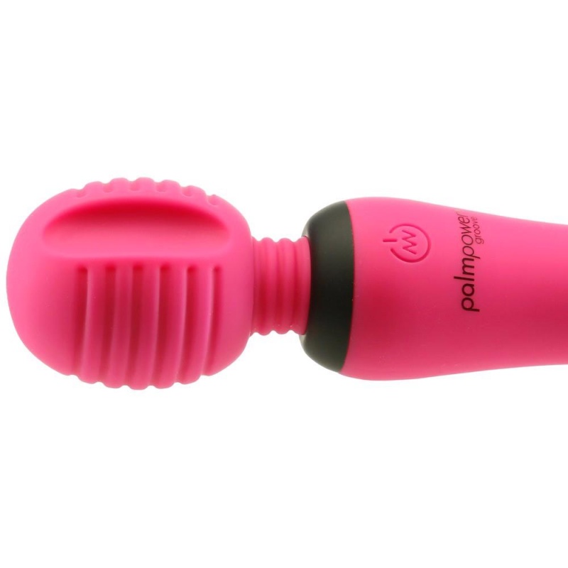 Groove Mini Wand Fuchsia - elastyczna silikonowa głowica masująca 3,6 cm, długość całkowita 15,4 cm - 4