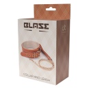 BLAZE ELITE COLLAR AND CHAIN COGNAC VEGAN LEATHER - 1