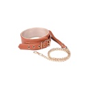 BLAZE ELITE COLLAR AND CHAIN COGNAC VEGAN LEATHER - 2