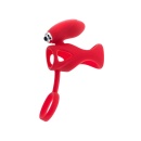 Wibrujący pierścień erekcyjny Black & Red z silikonu ze stymulatorem łechtaczki, 14,5 cm - 3
