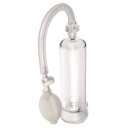 Pompa próżniowa do prącia PW Beginner's Power Pump Clear z gruszką pompującą i zaworem bezpieczeństwa, długość 19 cm, średnica 5 - 3