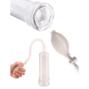 Pompa próżniowa do prącia PW Beginner's Power Pump Clear z gruszką pompującą i zaworem bezpieczeństwa, długość 19 cm, średnica 5 - 6