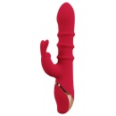 Wibrator królik z 3 ruchomymi pierścieniami - 23,7 cm - 5