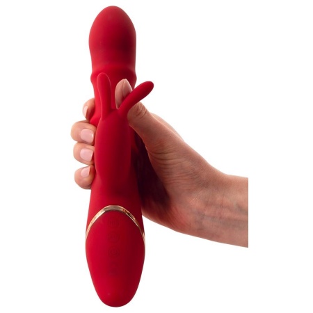 Wibrator królik z 3 ruchomymi pierścieniami - 23,7 cm - 7