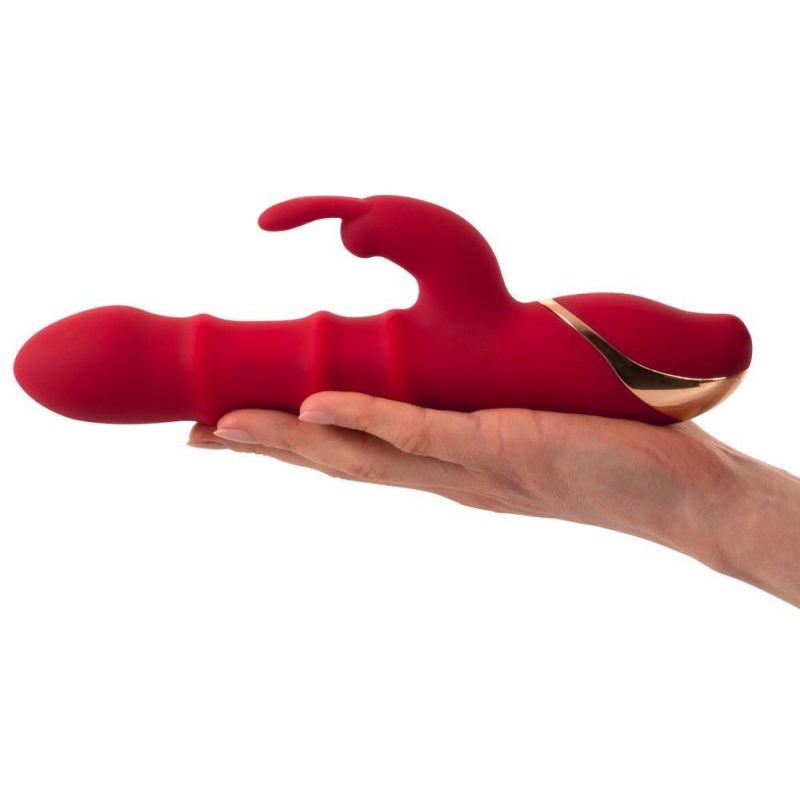 Wibrator królik z 3 ruchomymi pierścieniami - 23,7 cm - 8