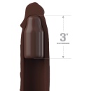 Rękaw na penisa FXTE 3 X-tension w. Strap Brow - silikonowy z pierścieniem na jądra i regulowanym paskiem, długość 24,1 cm - 3