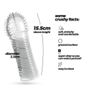 Nakładka na penisa Crushious Ribbed o teksturze prążkowanej, 15.5 cm - 7