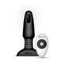 Korek analny Rimming Plug Black – rotacja koralików, wibracja, długość 15 cm, średnica 4 cm - 2
