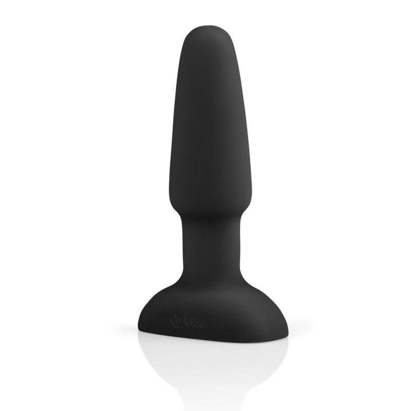 Korek analny Rimming Plug Black – rotacja koralików, wibracja, długość 15 cm, średnica 4 cm - 3