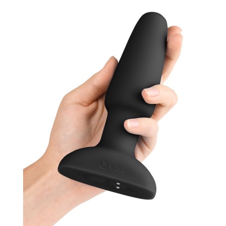 Korek analny Rimming Plug Black – rotacja koralików, wibracja, długość 15 cm, średnica 4 cm - 6