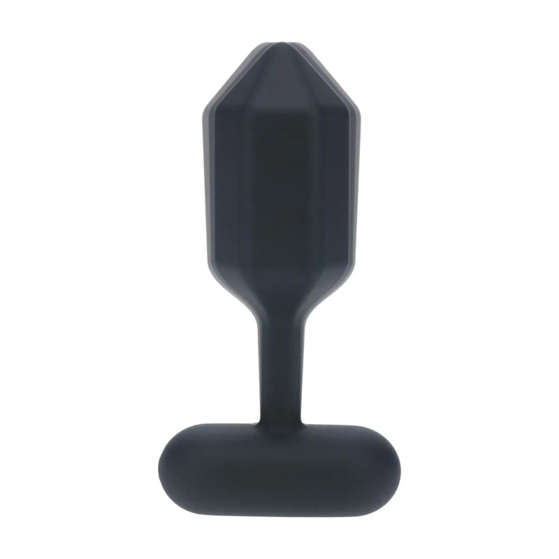 Hexagonal Vibrating Silicone Anal Plug - L - Black - 5