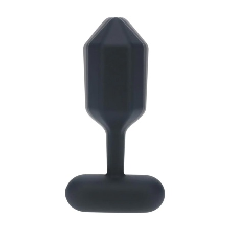 Hexagonal Vibrating Silicone Anal Plug - L - Black - 5