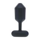 Hexagonal Vibrating Silicone Anal Plug - L - Black - 5