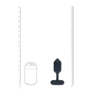 Hexagonal Vibrating Silicone Anal Plug - L - Black - 6