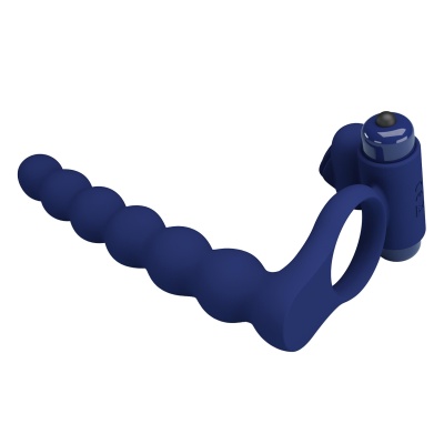 Pierścień na penisa Powerful Ring z 10 trybami wibracji - elastyczny, średnica wewnętrzna 3 cm - 1 2