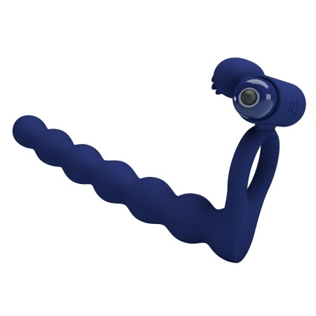 Pierścień na penisa Powerful Ring z 10 trybami wibracji - elastyczny, średnica wewnętrzna 3 cm - 4