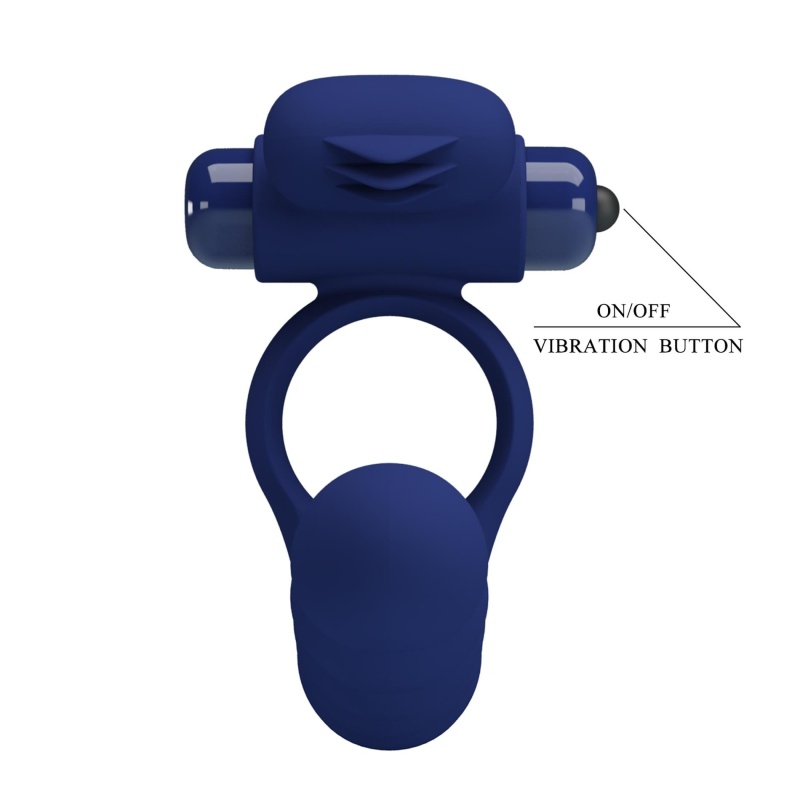 Pierścień na penisa Powerful Ring z 10 trybami wibracji - elastyczny, średnica wewnętrzna 3 cm - 8
