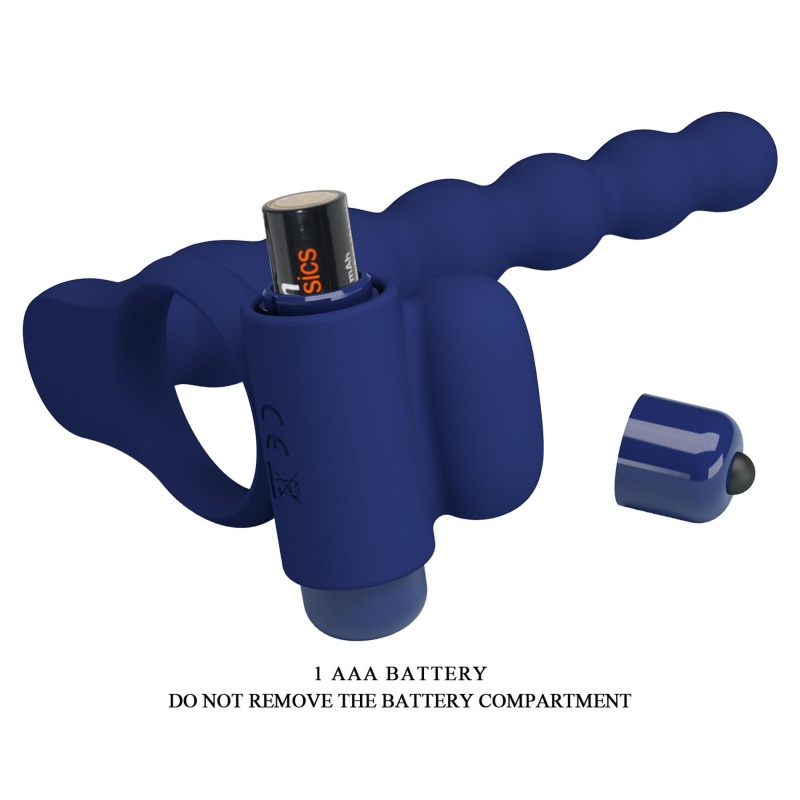 Pierścień na penisa Powerful Ring z 10 trybami wibracji - elastyczny, średnica wewnętrzna 3 cm - 9