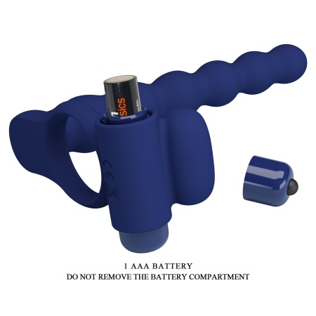Pierścień na penisa Powerful Ring z 10 trybami wibracji - elastyczny, średnica wewnętrzna 3 cm - 9