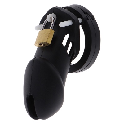 Chastity Cock Cage Slicone L Black - 1