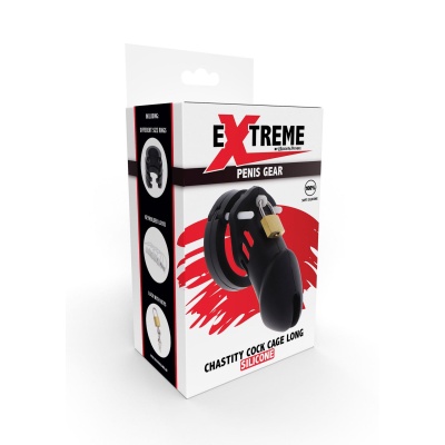 Chastity Cock Cage Slicone L Black - 1 2
