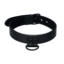 Obroża ze smyczą Bondage Fetish czarna matowa 36-45 cm - 2