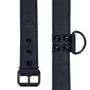 Obroża ze smyczą Bondage Fetish czarna matowa 36-45 cm - 3