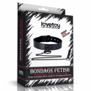 Obroża ze smyczą Bondage Fetish czarna matowa 36-45 cm - 5