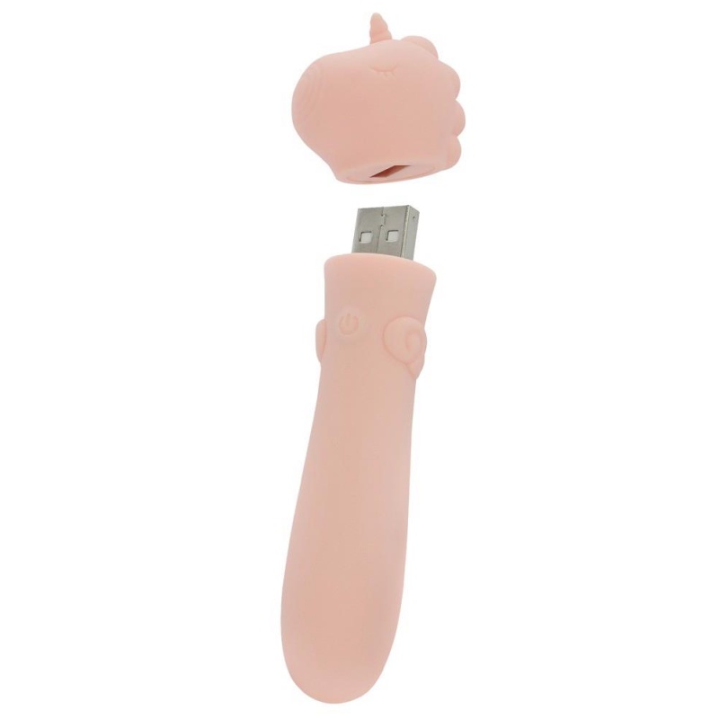 UNIHORN USB Heart Throb – mini wibrator jednorożec z 10 programami wibracji i ładowaniem USB, 14,3 cm - 3