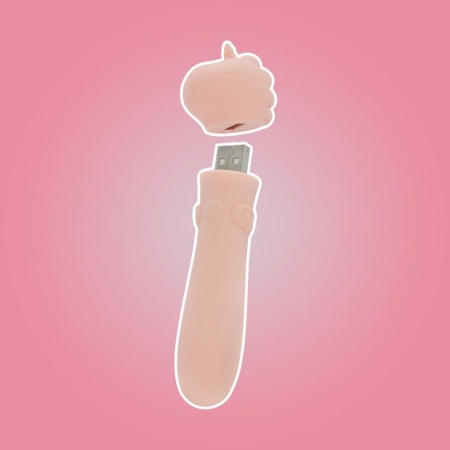 UNIHORN USB Heart Throb – mini wibrator jednorożec z 10 programami wibracji i ładowaniem USB, 14,3 cm - 5