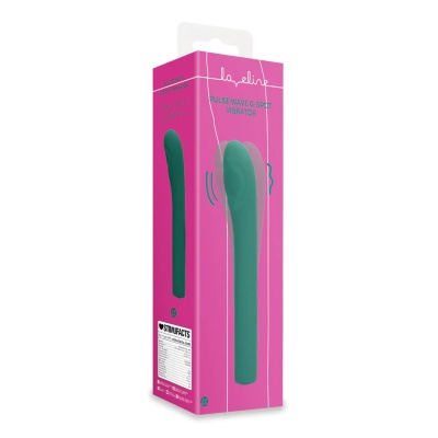 Wibrator punktu G Pulse Wave Green Crystal - mechanizm pulsacyjno-obrotowy, silikon medyczny, długość 22,4 cm - 1 2