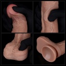 Dildo Dual Layered Silicone 8.5 cala (21,5 cm) Brązowy - 1