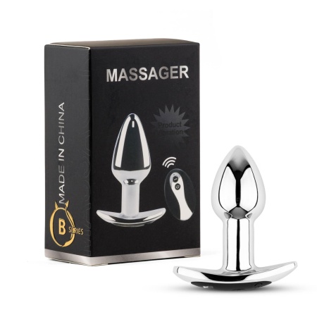 Metal Butt Plug S Vibrator USB - Remote Control - 1