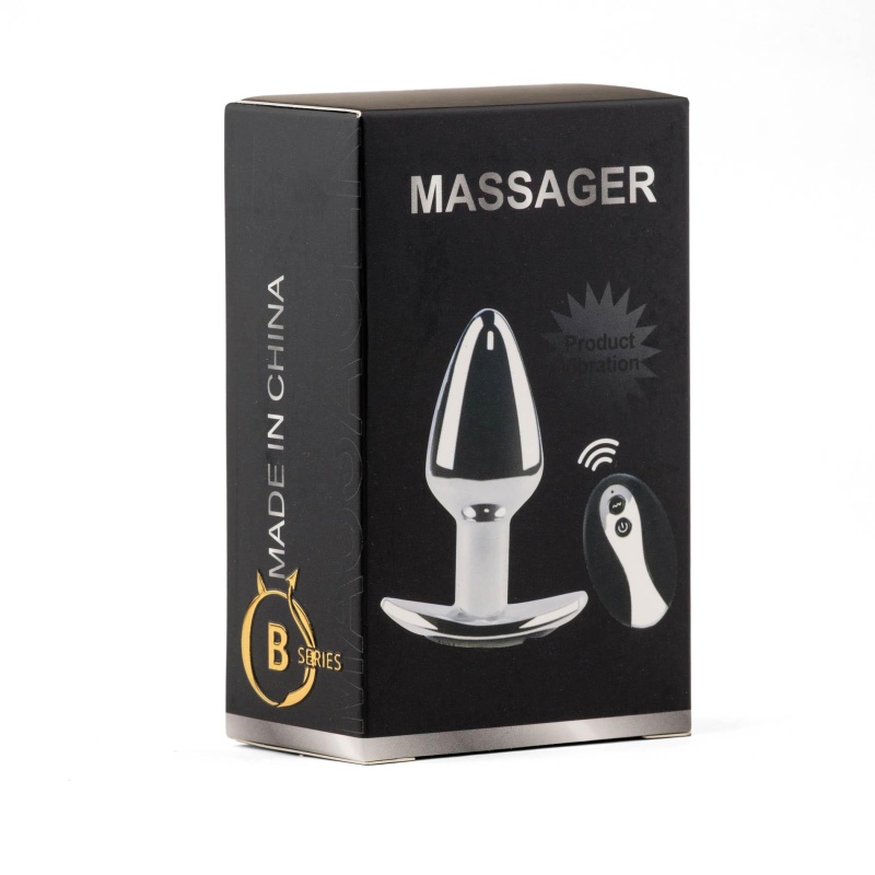 Metal Butt Plug S Vibrator USB - Remote Control - 8