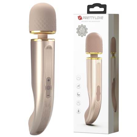 Masażer Interesting Massager Gold - 7 trybów wibracji (21 cm) - 1