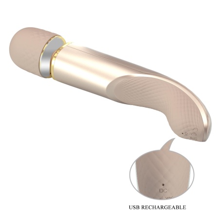 Masażer Interesting Massager Gold - 7 trybów wibracji (21 cm) - 11