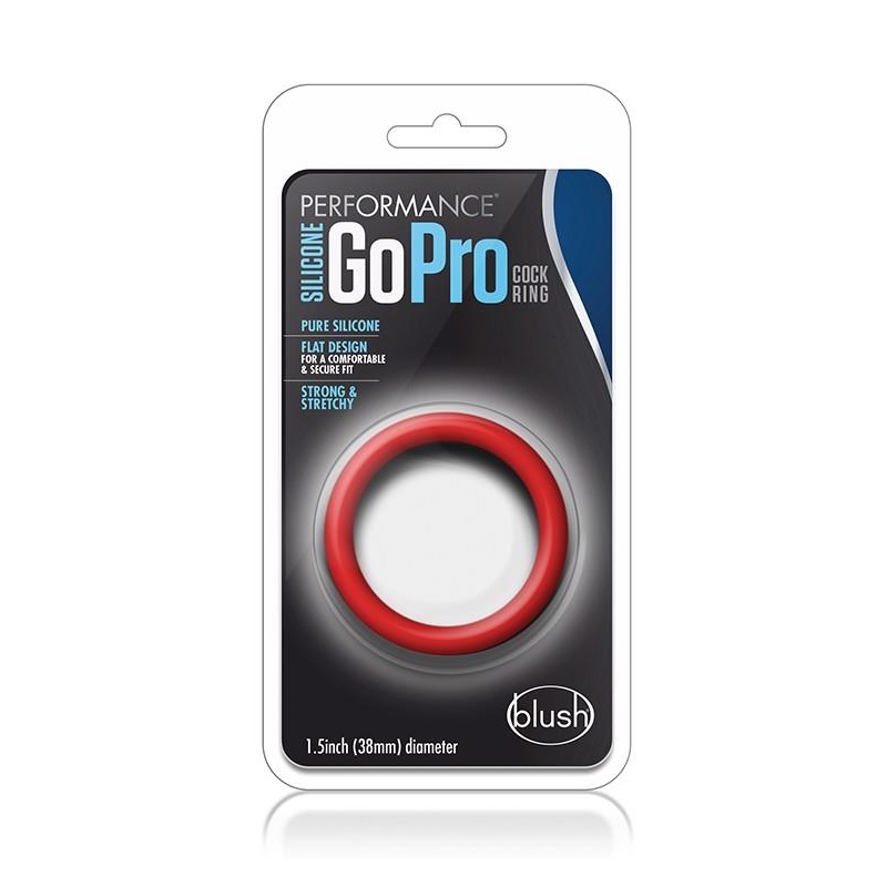 Pierścień erekeyjny Go Pro - płaski silikon, średnica wewnętrzna 3,8 cm, szerokość 1,3 cm - 1