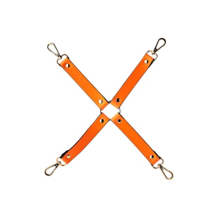 Radiant Hog Tie Glow in the Dark Orange - zestaw do unieruchomienia z 4 metalowymi karabińczykami i regulowanymi paskami - 2