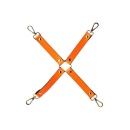 Radiant Hog Tie Glow in the Dark Orange - zestaw do unieruchomienia z 4 metalowymi karabińczykami i regulowanymi paskami - 2