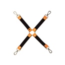 Radiant Hog Tie Glow in the Dark Orange - zestaw do unieruchomienia z 4 metalowymi karabińczykami i regulowanymi paskami - 4