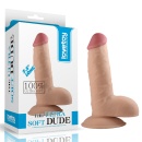 Dildo The Ultra Soft Dude 19cm Jasnobrązowe - 1