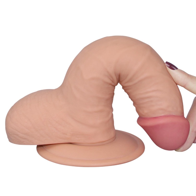 Dildo The Ultra Soft Dude 19cm Jasnobrązowe - 6